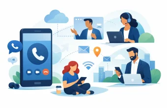 Mobiles Geschäftstelefonsystem für flexible Teams