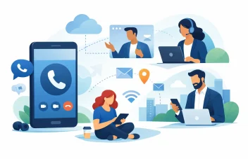 Mobiles Geschäftstelefonsystem für flexible Teams